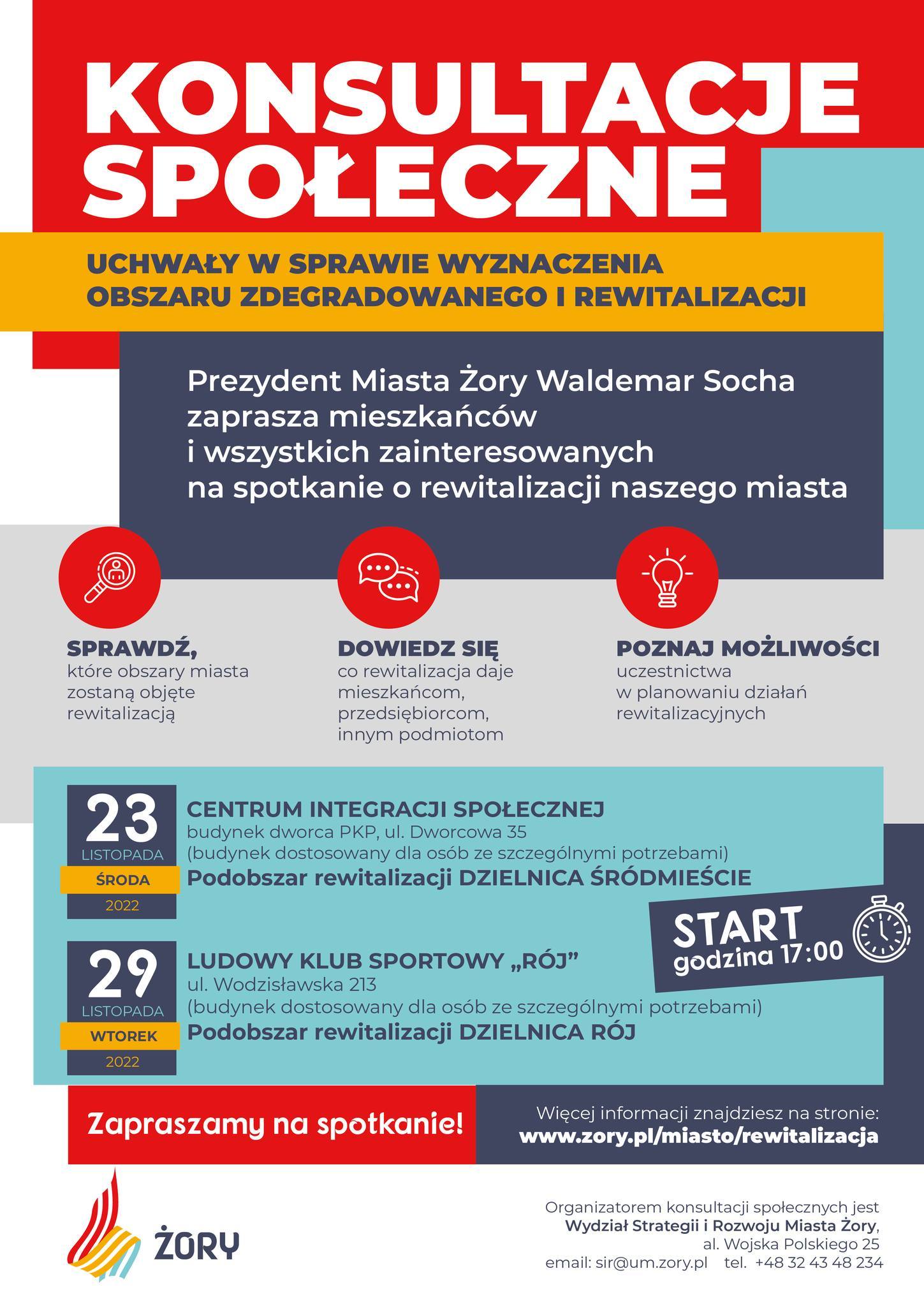 Konsultacje społeczne dotyczące projektu uchwały Rady Miasta Żory w sprawie wyznaczenia obszaru zdegradowanego i obszaru rewitalizacji