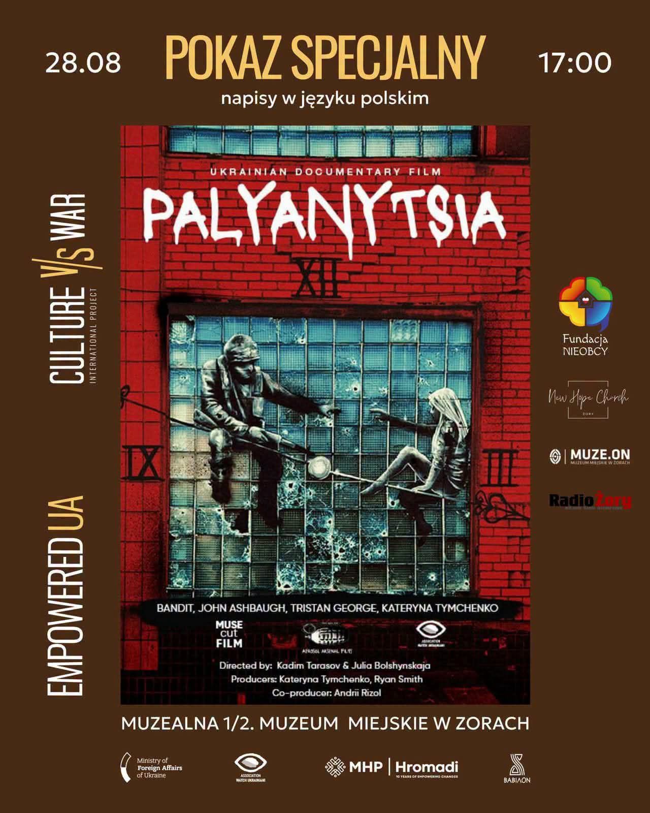 Palianytsia - seans filmowym w żorskim muzeum z okazji  Dnia Niepodległości Ukrainy