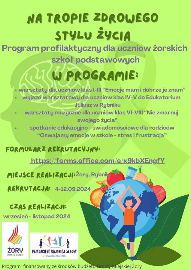 Na tropie zdrowego trybu życia - projekt dla żorskich szkół podstawowych