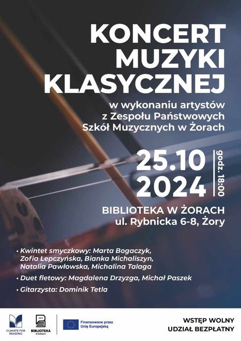 Koncert muzyki klasycznej w Miejskiej Bibliotece Publicznej