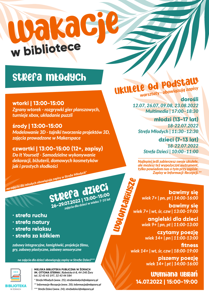 Wakacje w bibliotece pełne atrakcji dla dzieci, młodych i dorosłych