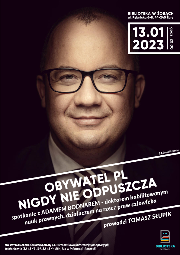 Spotkanie z Adamem Bodnarem w żorskiej bibliotece