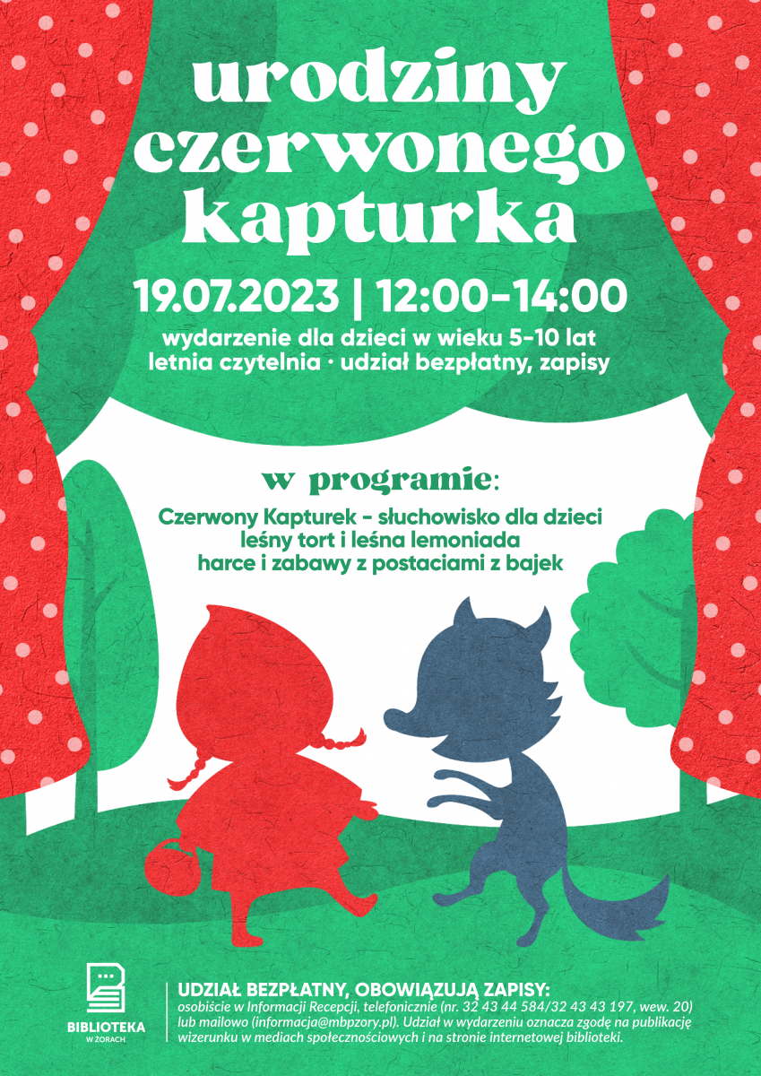 Biblioteka zaprasza na "Urodziny Czerwonego Kapturka"