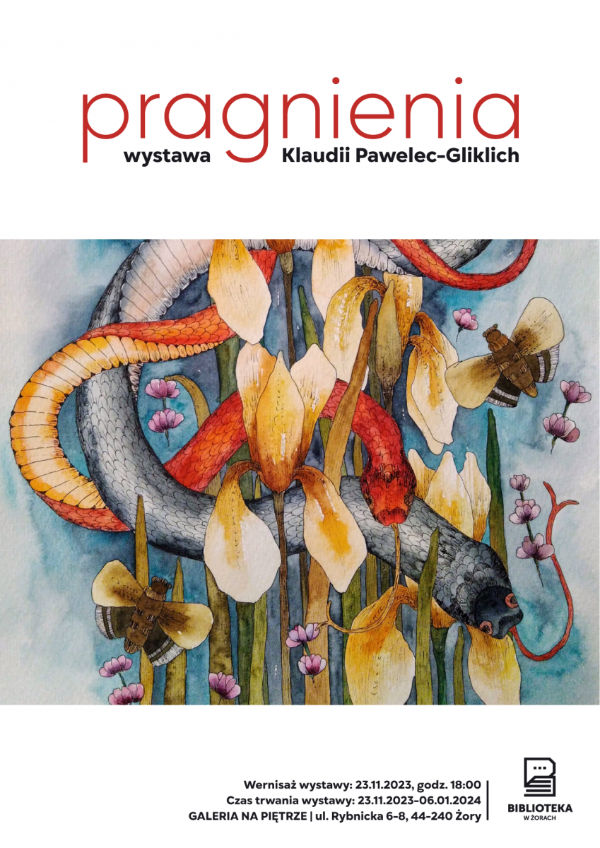Wystawa Klaudii Pawelec-Gliklich w żorskiej bibliotece