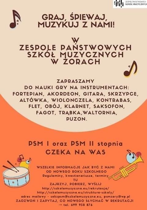 Trwa rekrutacja w Zespole Państwowych Szkół Muzycznych w Żorach 