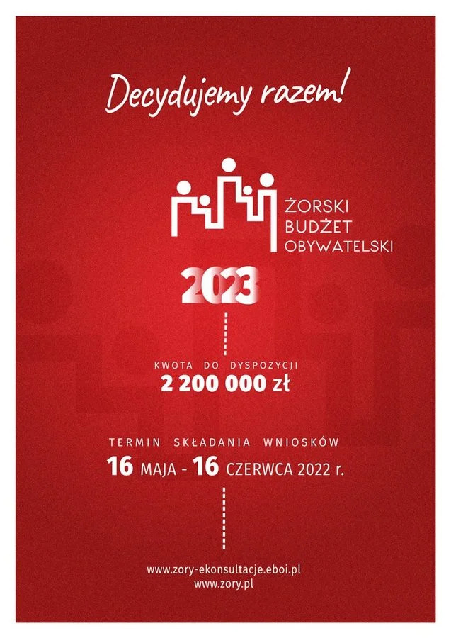 Stwórz projekt i zmień miasto. Ruszył Żorski Budżet Obywatelski 2023