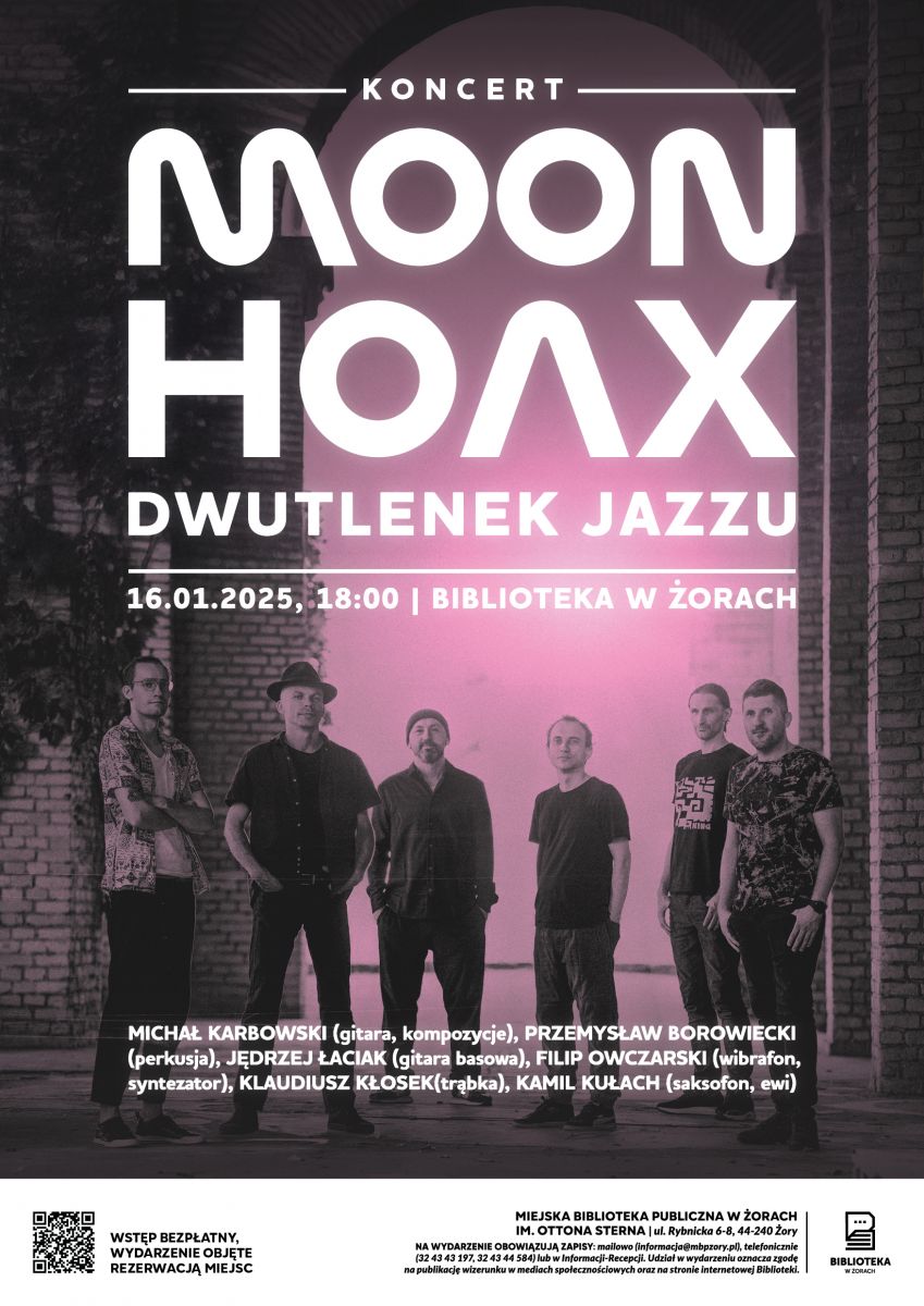 "Dwutlenek Jazzu". Koncert zespołu Moon Hoax w żorskiej bibliotece
