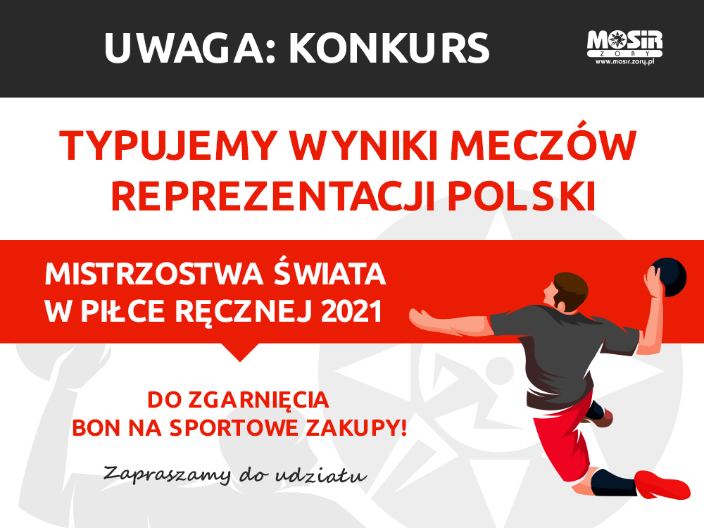 Typuj wyniki meczów na MŚ w Piłce Ręcznej Mężczyzn 2021, wygraj bon na sportowe zakupy!