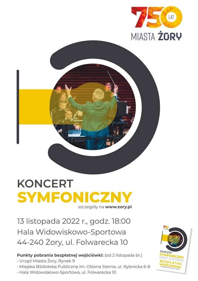 Wyjątkowy koncert symfoniczny na 750. Urodziny Miasta Żory