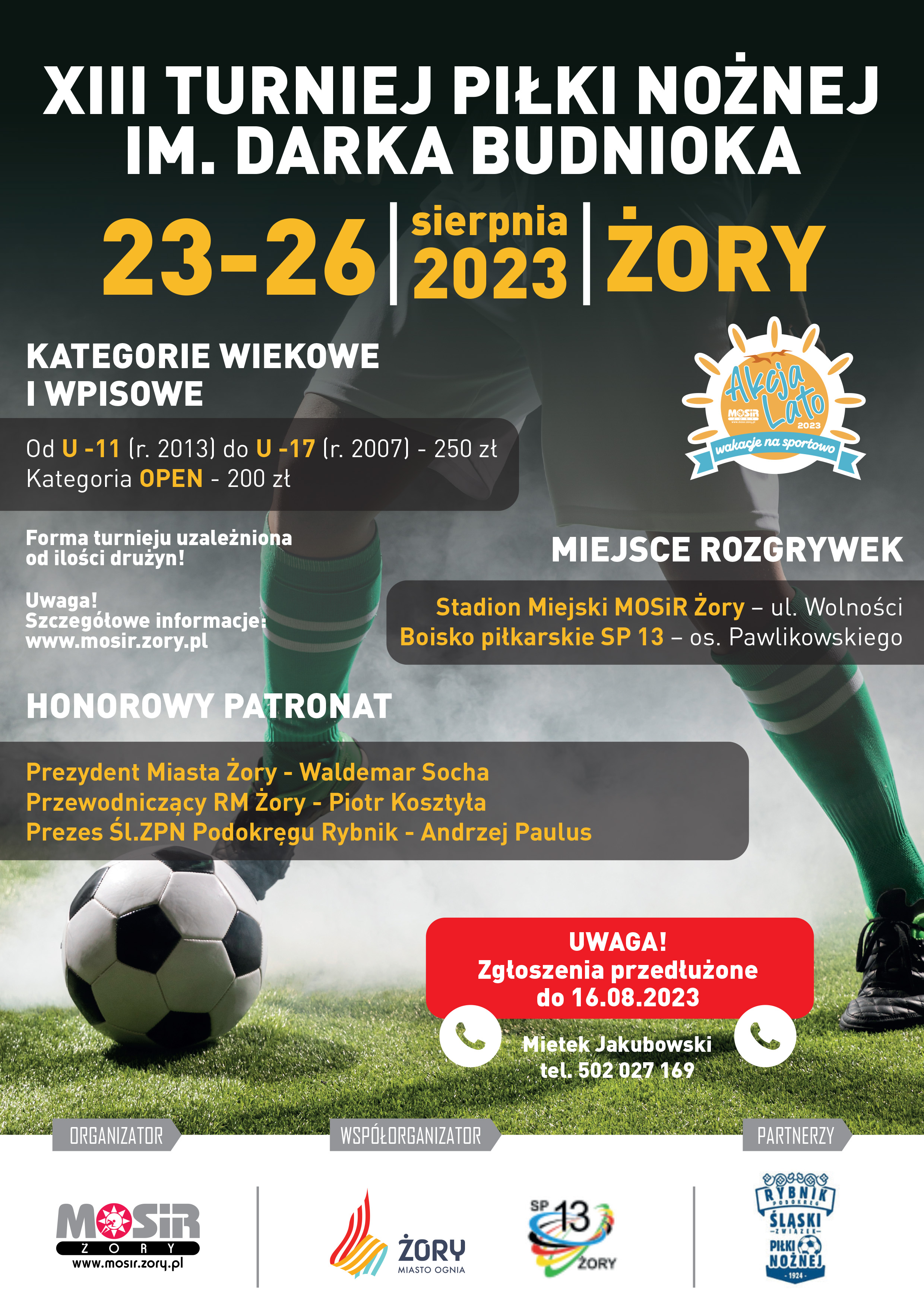 Przed nami XIII Turniej Piłki Nożnej im. Darka Budnioka. Ostatnie dni zapisów!