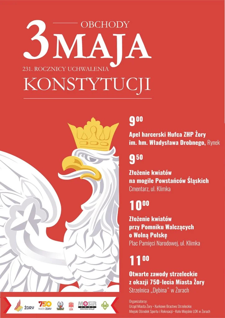 Obchody Święta Konstytucji 3 Maja w Żorach