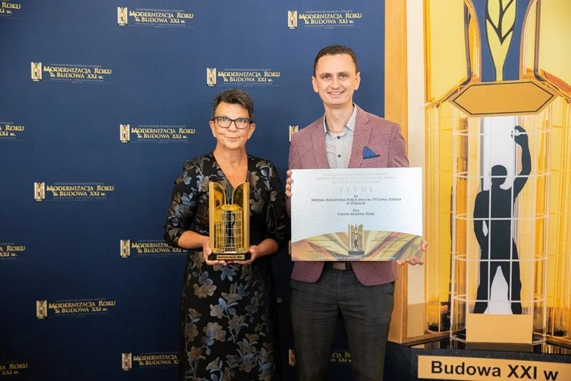 Żorska biblioteka z tytułem "Modernizacja Roku 2020"