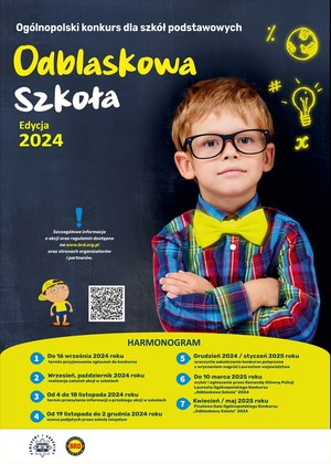 Śląska Policja informuje o Ogólnopolskim konkursie "Odblaskowa Szkoła 2024"