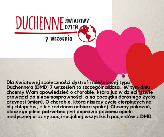 Światowy Dzień Świadomości Dystrofii Mięśniowej Duchennea
