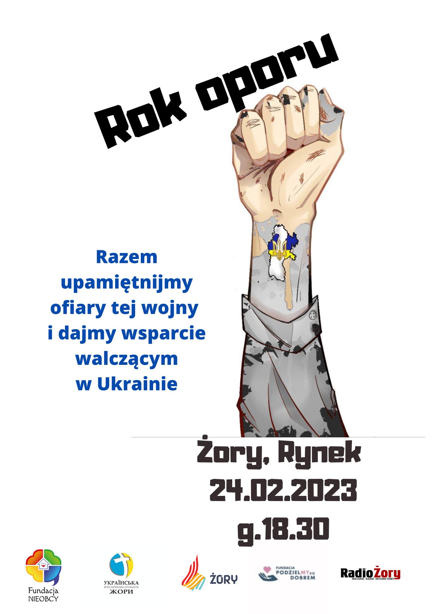 Spotkajmy się na żorskim Rynku w rocznicę wybuchu wojny w Ukrainie