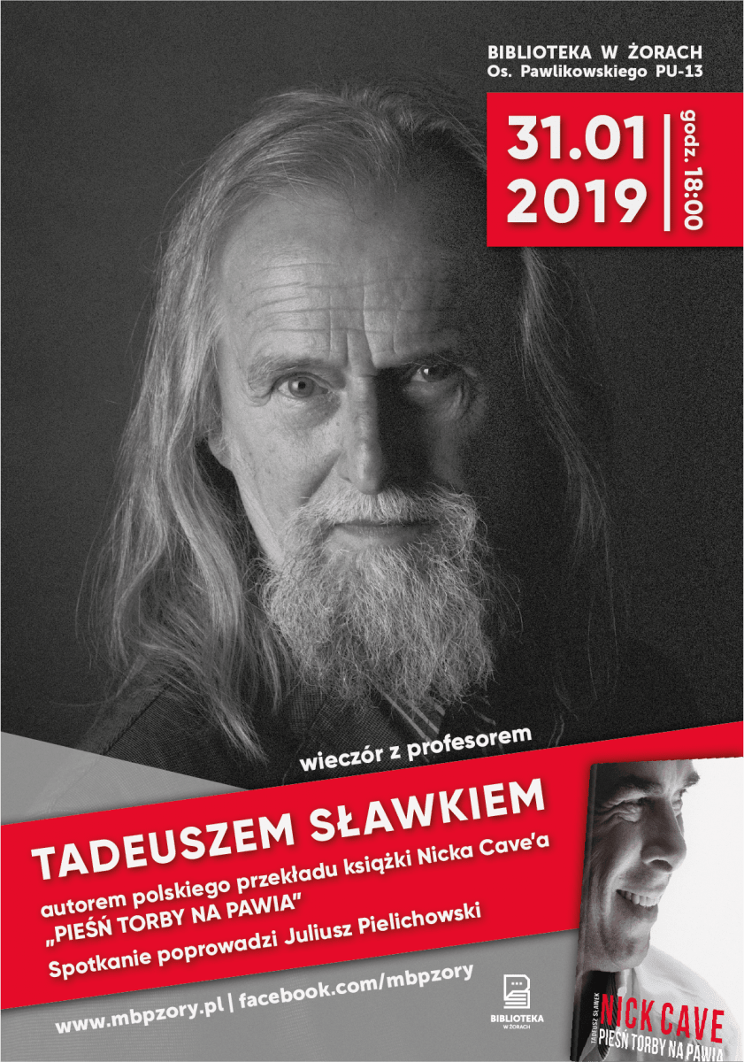 Spotkanie z profesorem Tadeuszem Sławkiem w bibliotece
