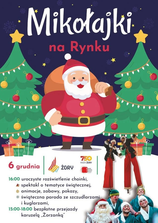 6 grudnia na żorskim Rynku pojawi się Święty Mikołaj!