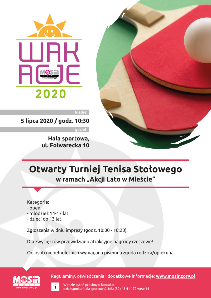 Akcja Lato w Mieście- Otwarty Turniej Tenisa Stołowego