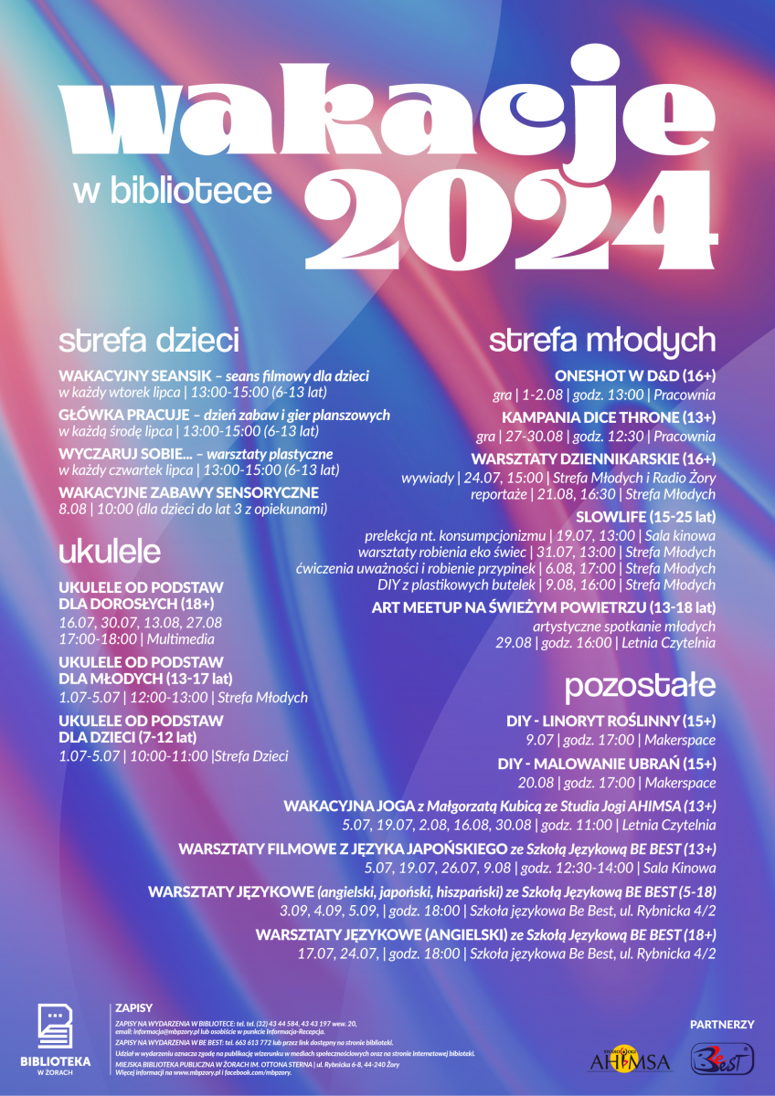 Wakacje pełne atrakcji w żorskiej Bibliotece