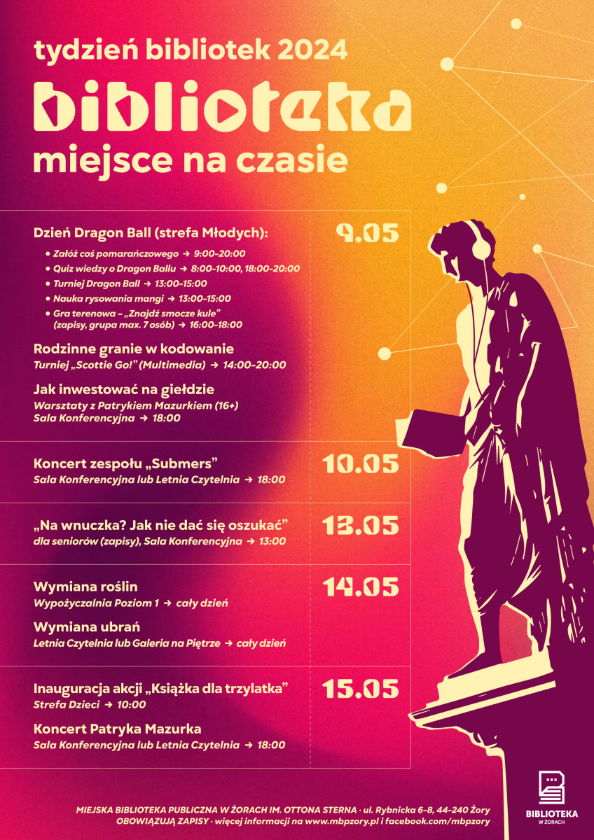 Tydzień Bibliotek 2024. Sprawdź co w tym roku przygotowała żorska biblioteka