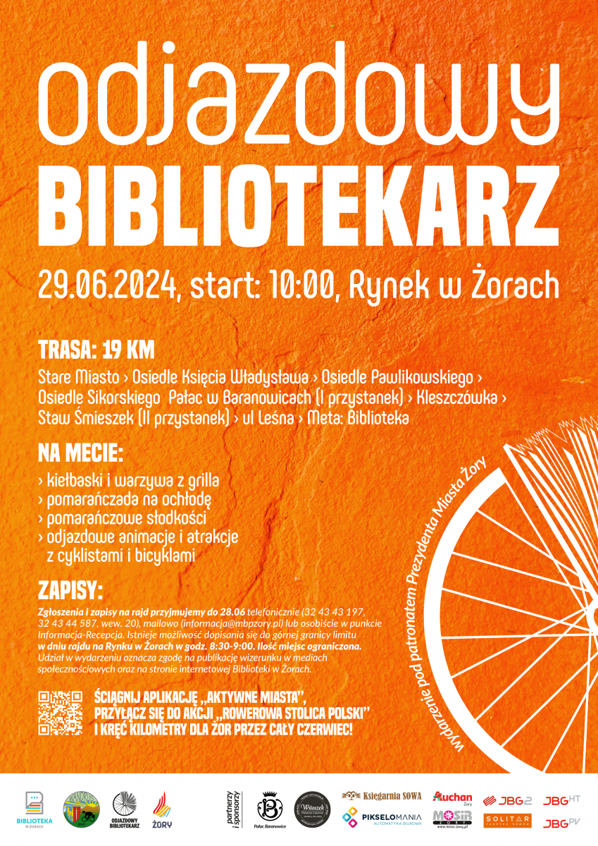 VI Rajd Rowerowy Odjazdowy Bibliotekarz Żory 2024