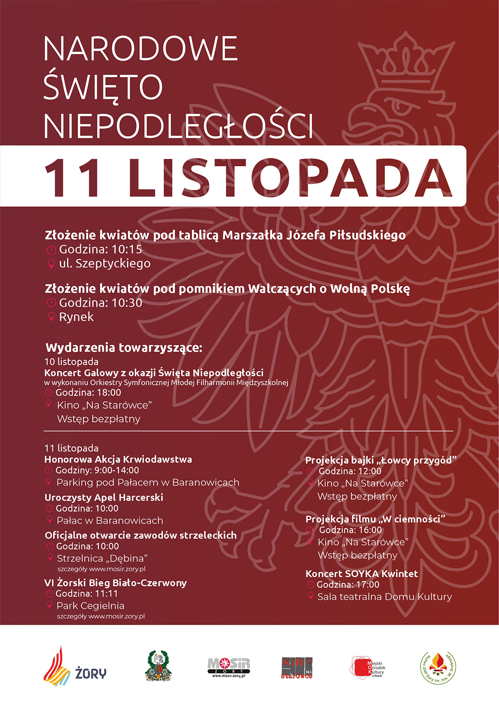 Obchody Narodowego Święta Niepodległości w Żorach