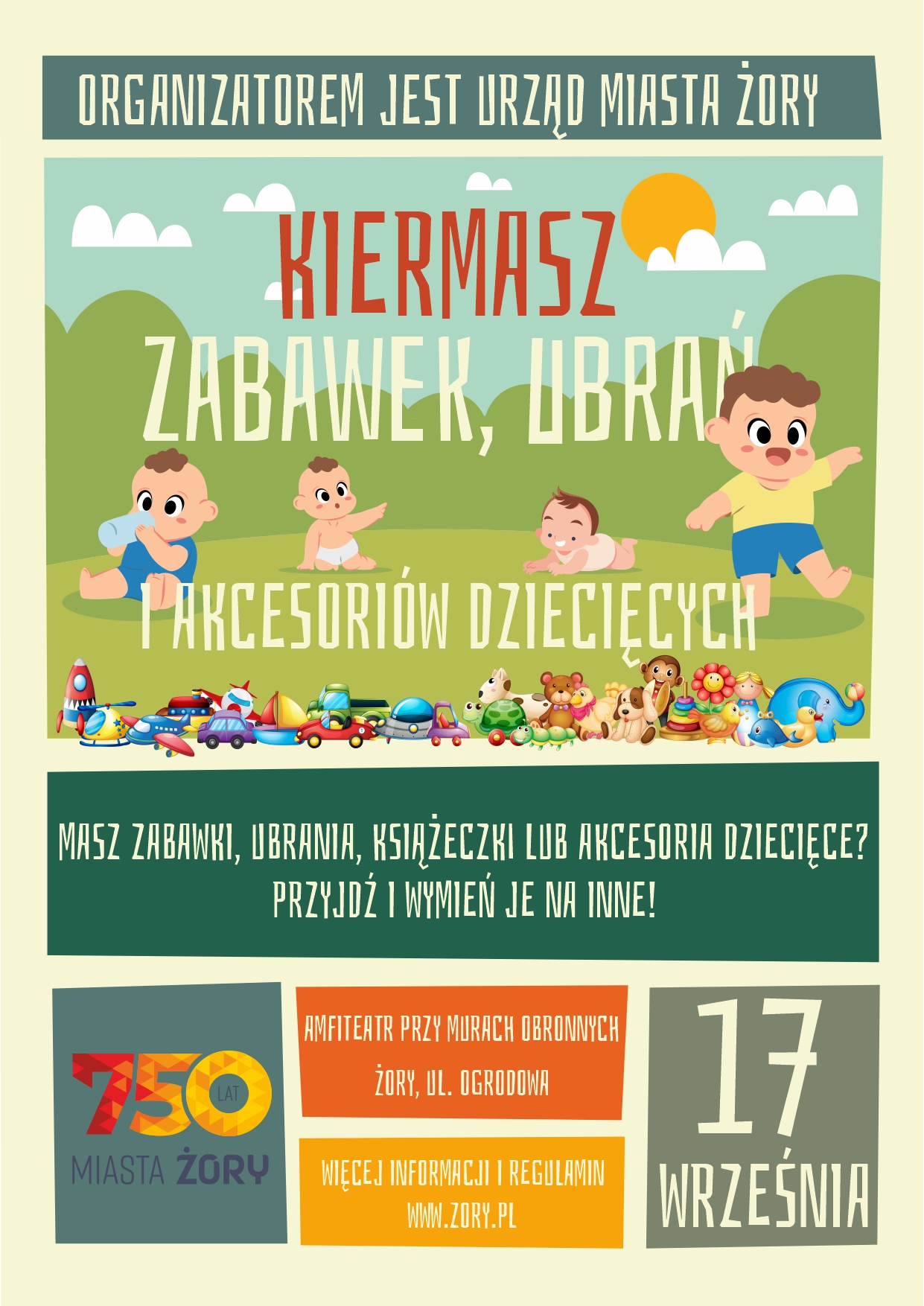 Kiermasz zabawek, ubrań i akcesoriów dziecięcych pod murami obronnymi już w najbliższą sobotę!