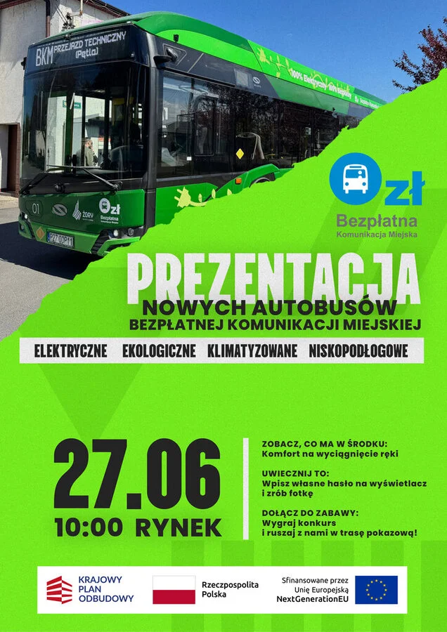 Prezentacja nowych autobusów Bezpłatnej Komunikacji Miejskiej w Żorach