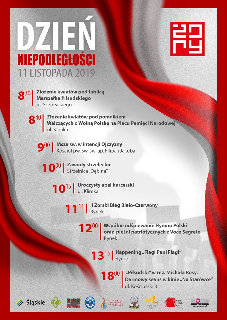 Świętujemy Święto Niepodległości w Żorach - program obchodów 2019