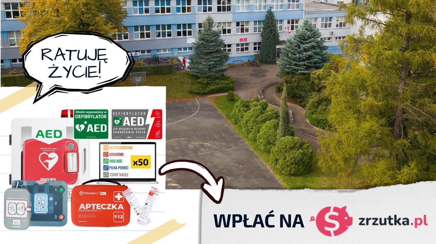 Serce bije w szkole! Tischner w Żorach zbiera na zakup defibrylatora AED