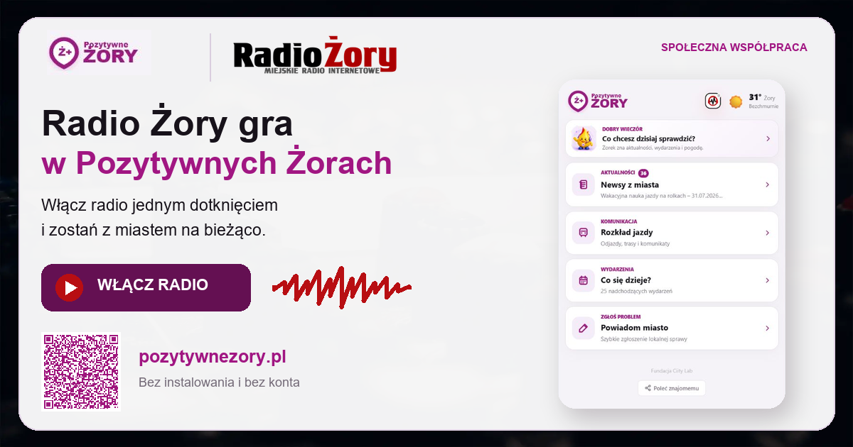 Radio Żory jeszcze bliżej mieszkańców dzięki aplikacji Pozytywne Żory