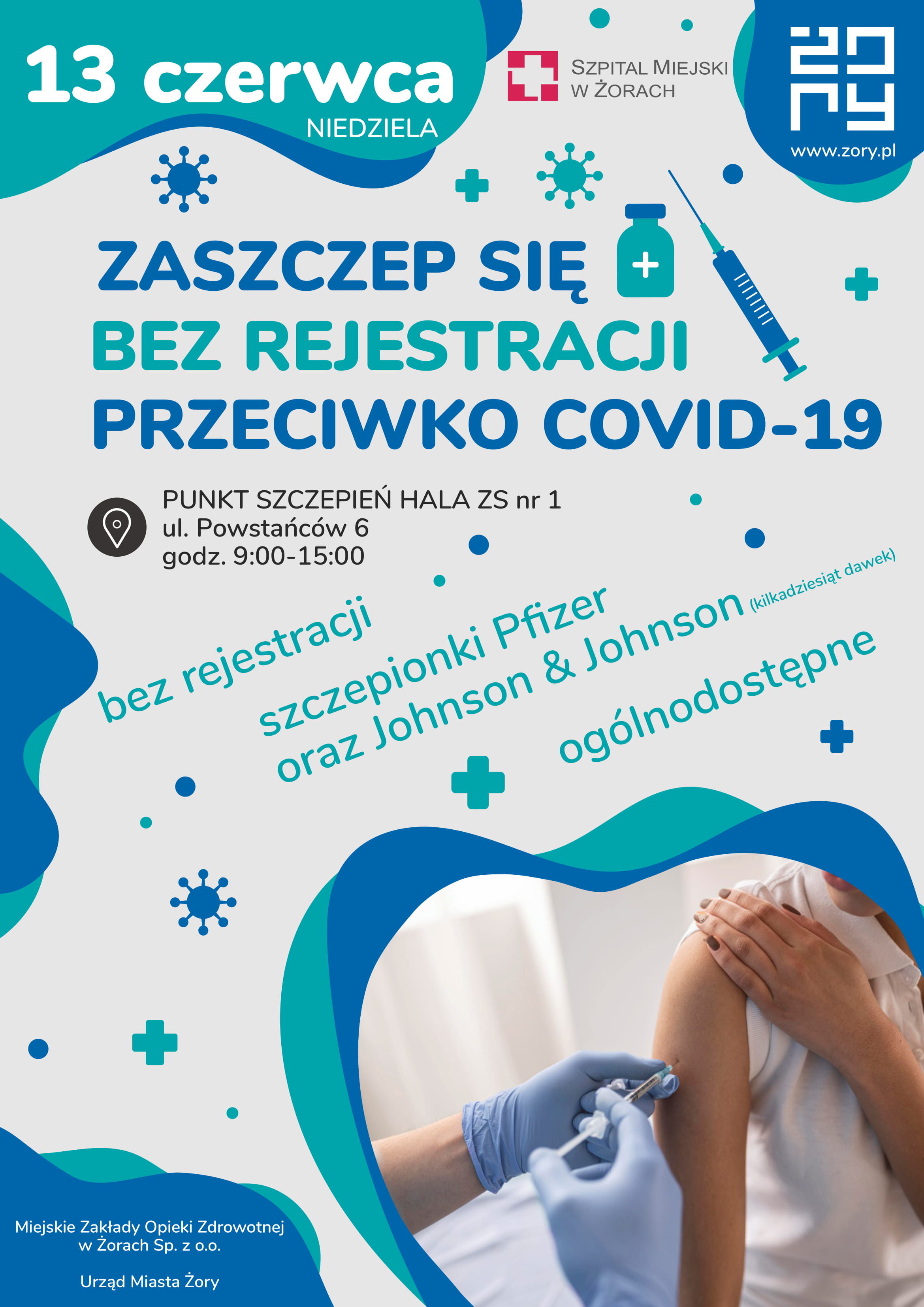 W najbliższą niedzielę zaszczepisz się przeciw COVID-19 bez rejestracji