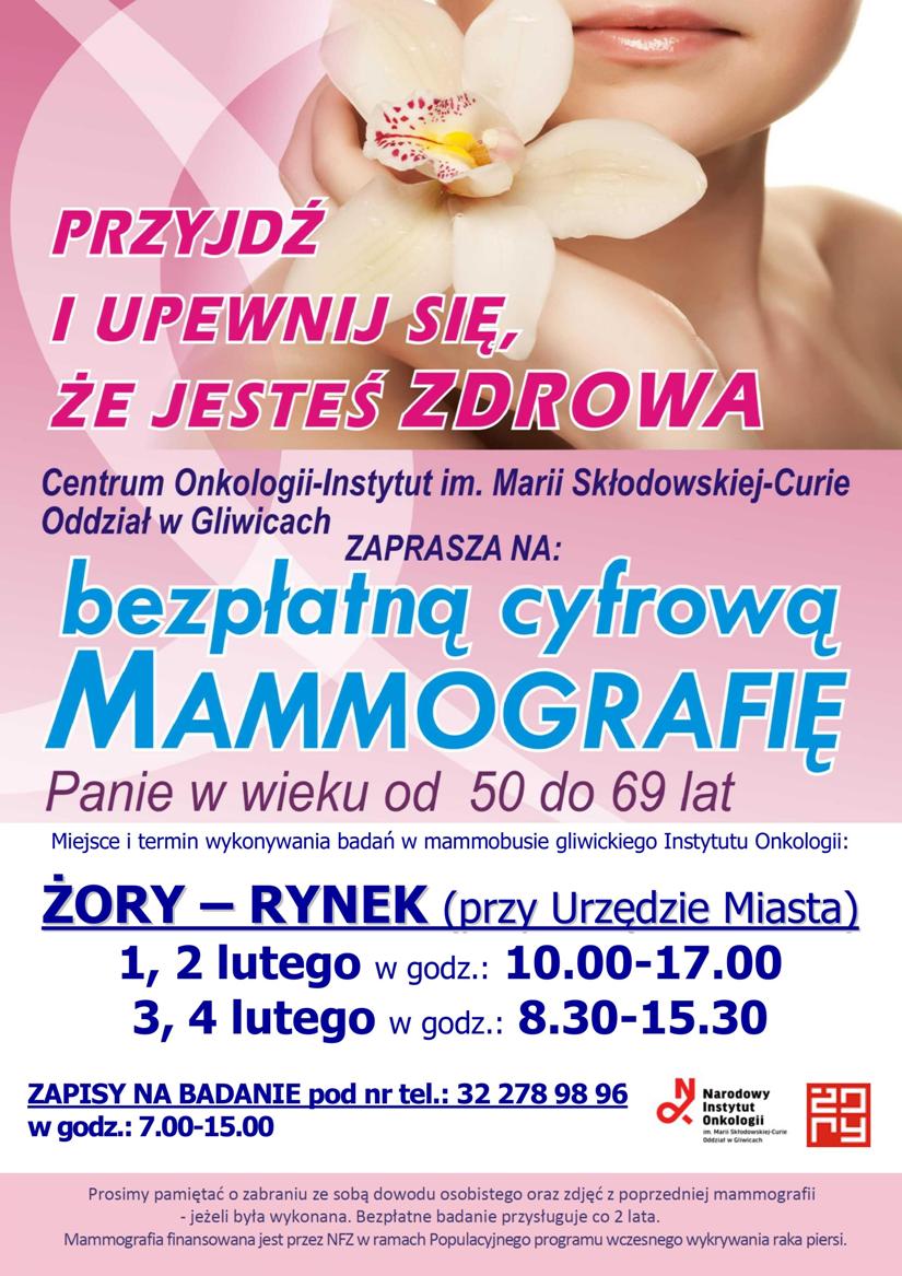 Wykonaj bezpłatną mammografię na żorskim Rynku 