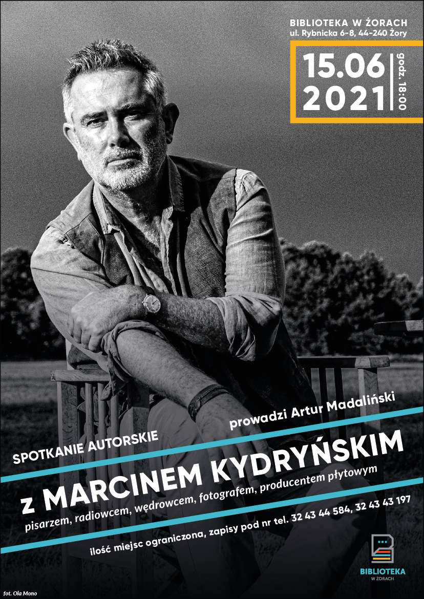 Spotkanie z Marcinem Kydryńskim w żorskiej bibliotece