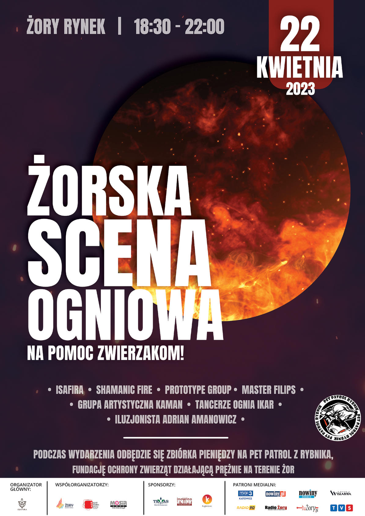 Na pomoc zwierzakom! Druga edycja Żorskiej Sceny Ogniowej