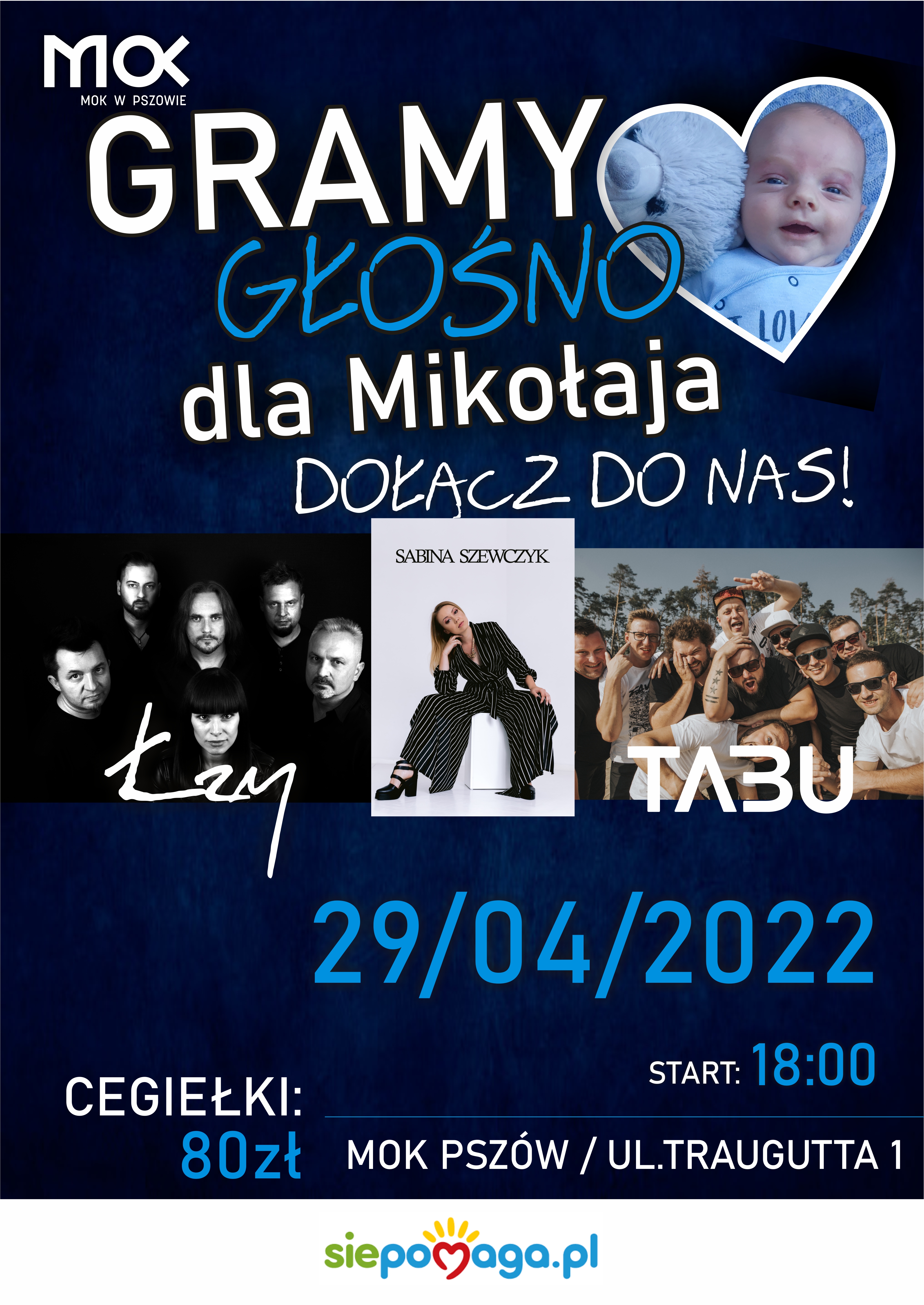 Gramy GŁOŚNO dla Mikołaja - koncert charytatywny w MOK w Pszowie