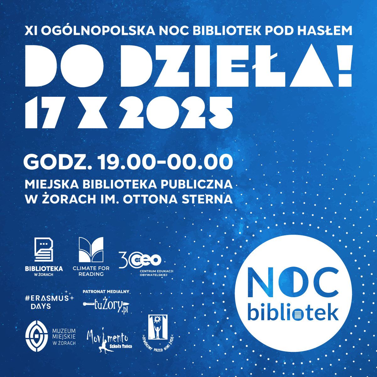 Do dzieła! XI Ogólnopolska Noc Bibliotek już 17 października