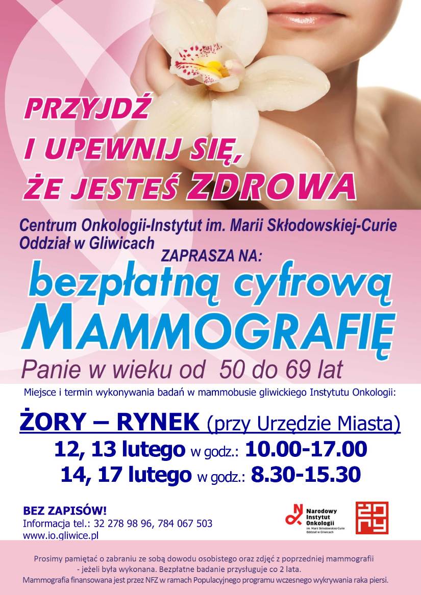 Bezpłatne badanie mammograficzne na żorskim rynku