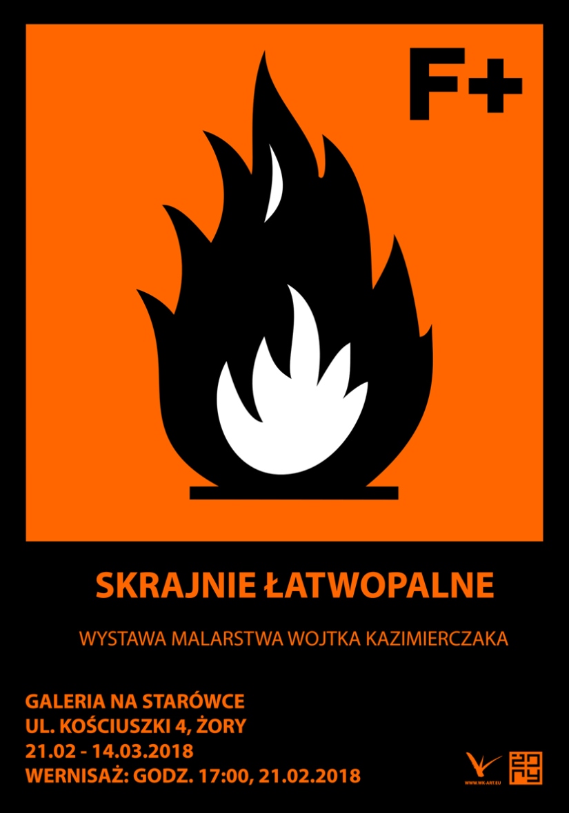 Skrajnie łatwopalne - wystawa Wojciecha Kazimierczaka w galerii żorskiego kina