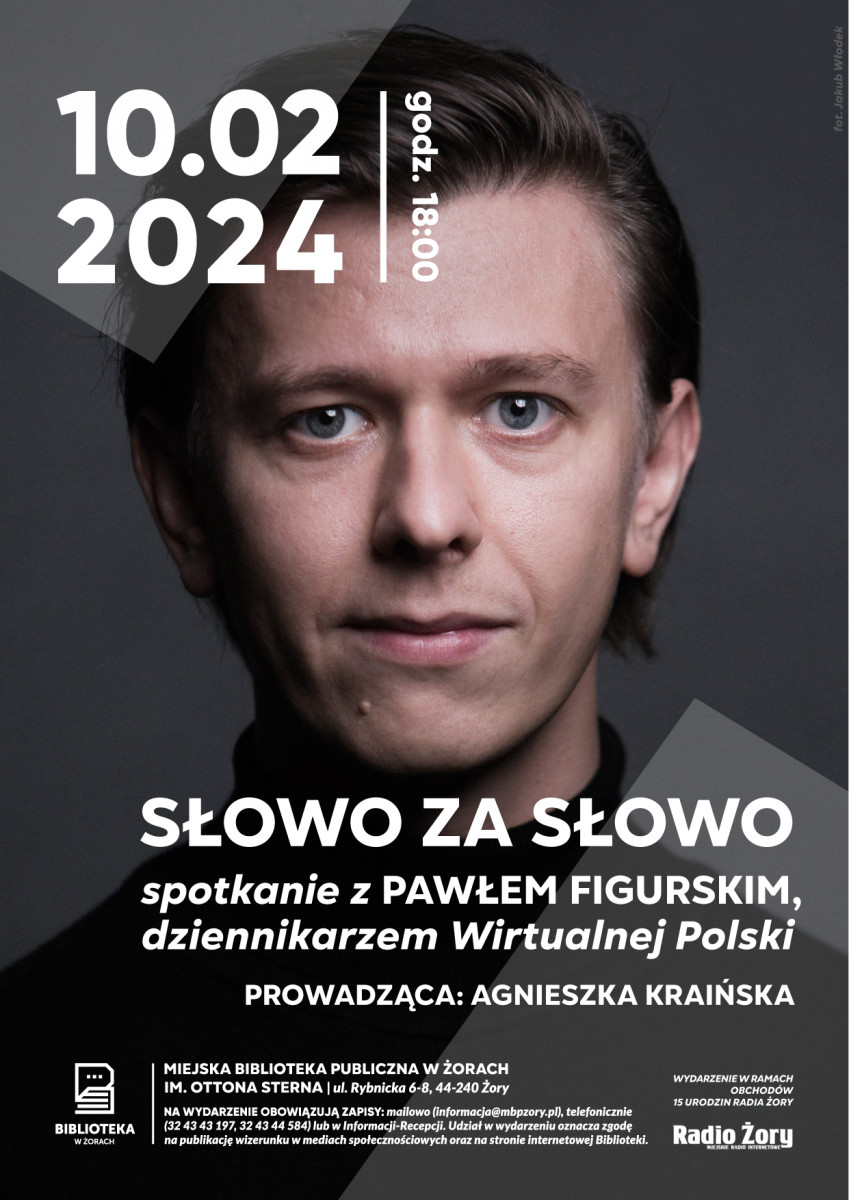 Spotkanie z Pawłem Figurskim w żorskiej bibliotece