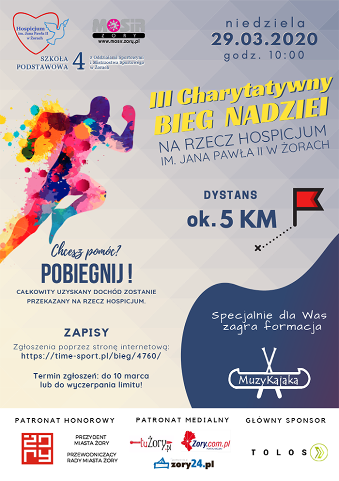  III Charytatywny Bieg Nadziei na rzecz Hospicjum