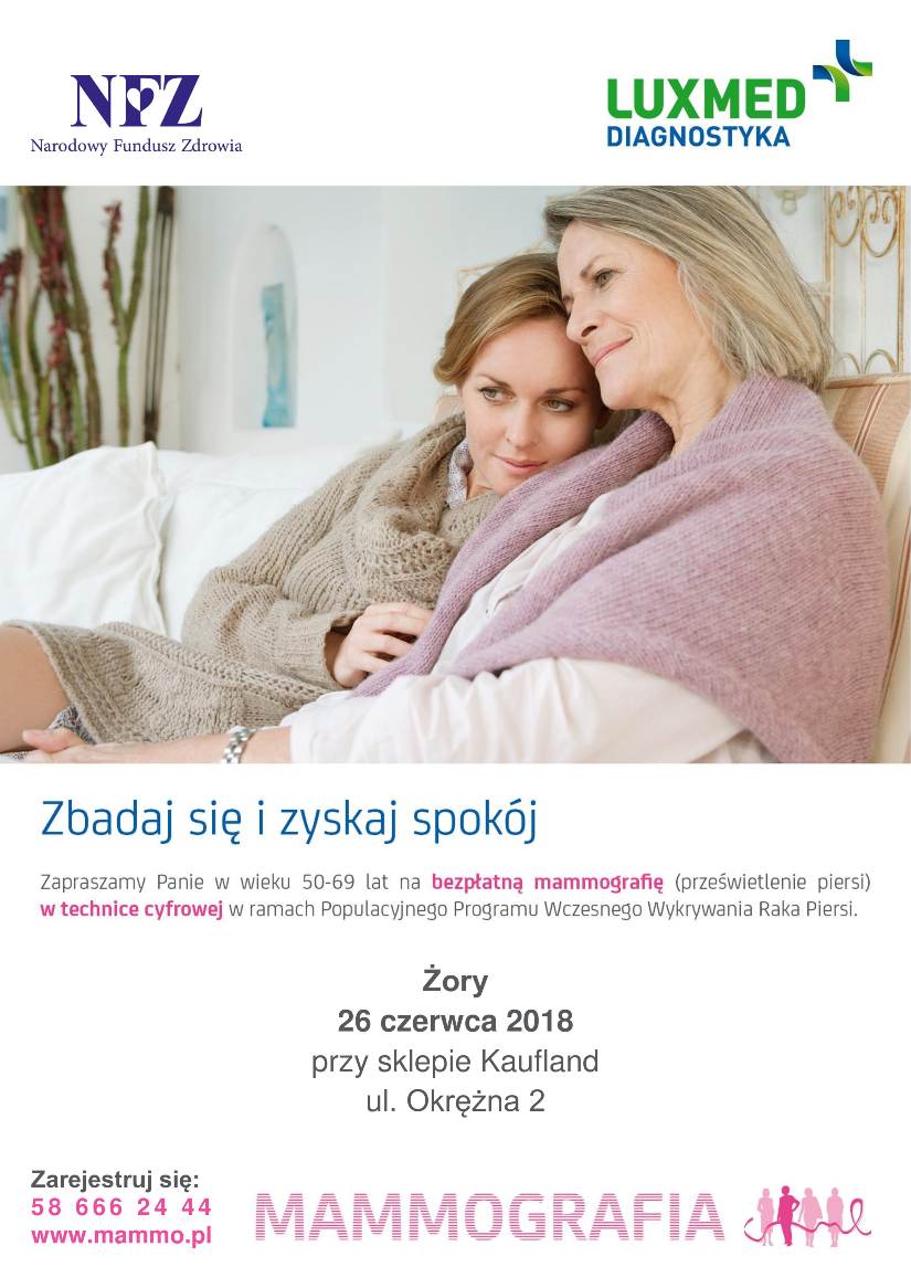 Darmowa mammografia w Żorach