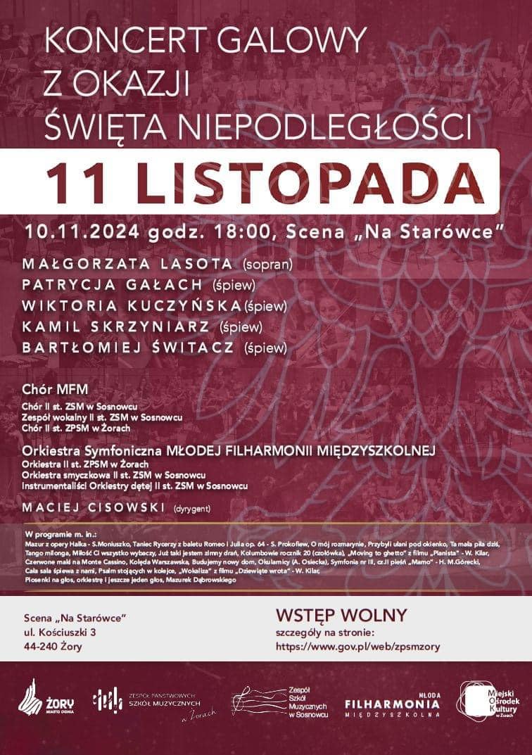Koncert galowy z okazji Narodowego Święta Niepodległości