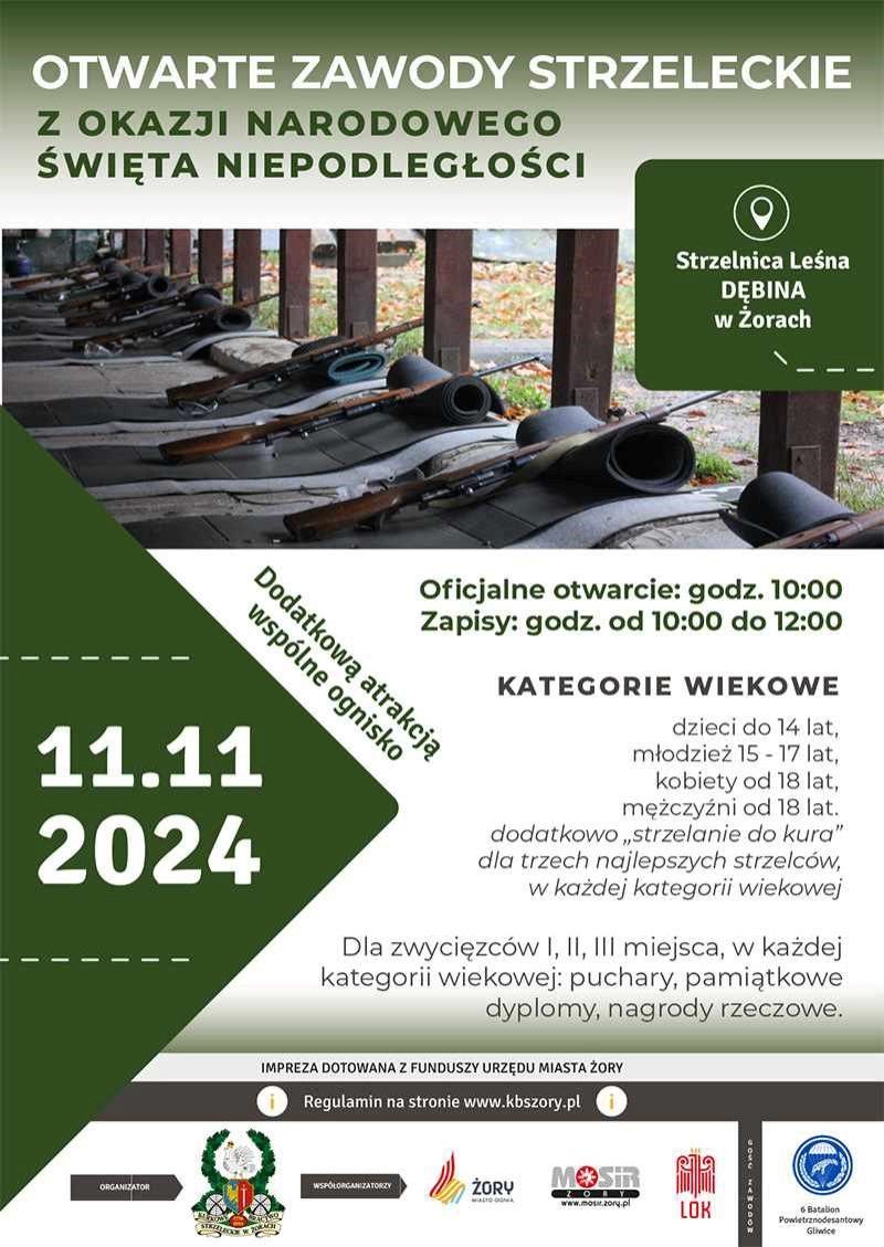 Otwarte zawody strzeleckie z okazji Narodowego Święta Niepodległości - 11.11.2024